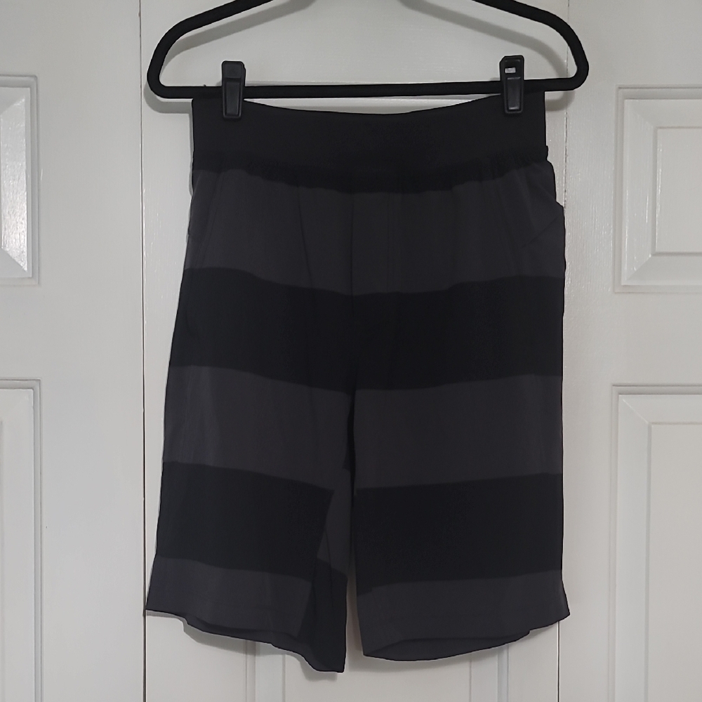 lululemon athletica Black and Gray Athletic Shorts